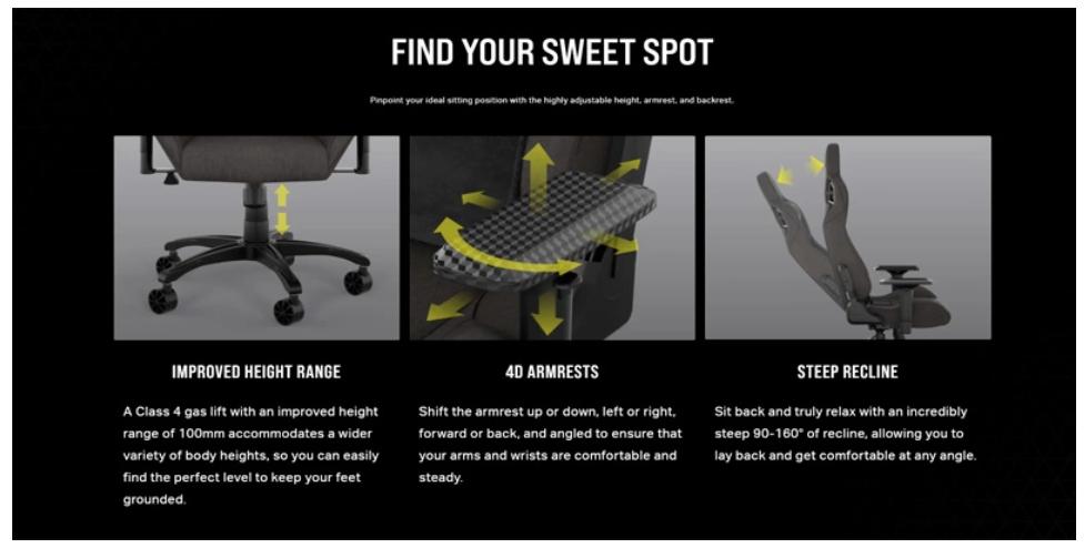 ghe-game-corsair-t3-rush-gray-charcoal-20232 Ghế game Corsair T3 RUSH Gray-White 2023 3