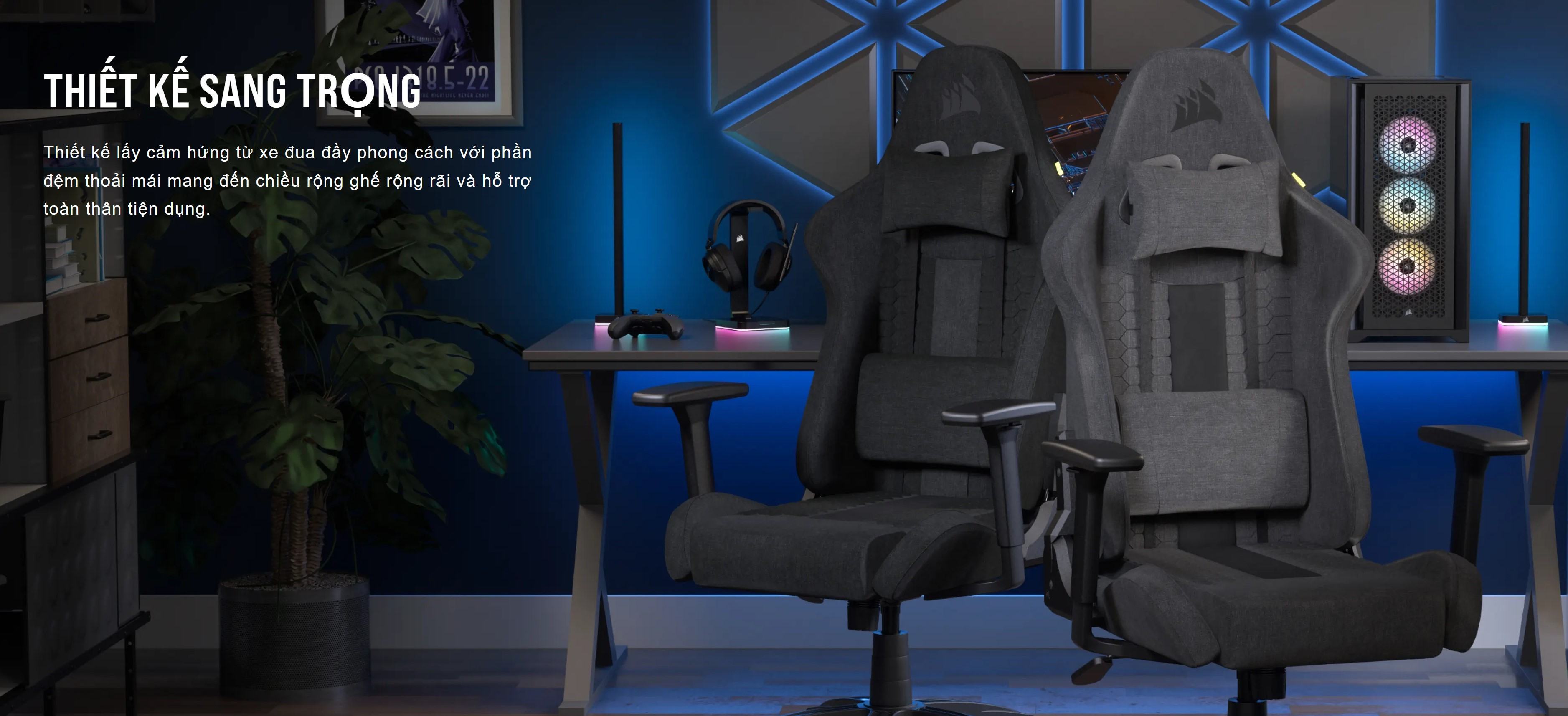 Ghế game Corsair TC100 RELAXED Fabric