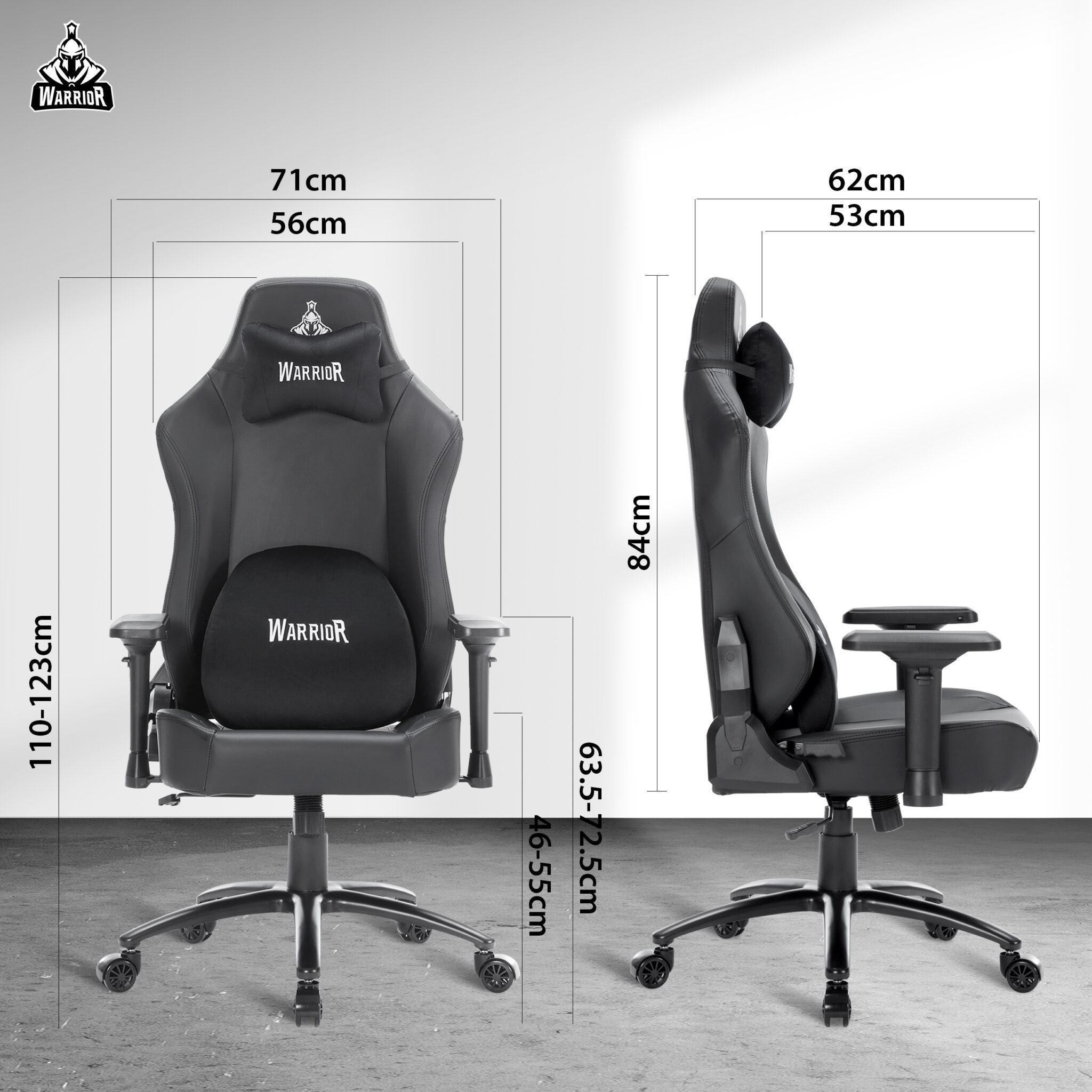 Ghế Gamer Warrior lmmortal Series WGC225 Black