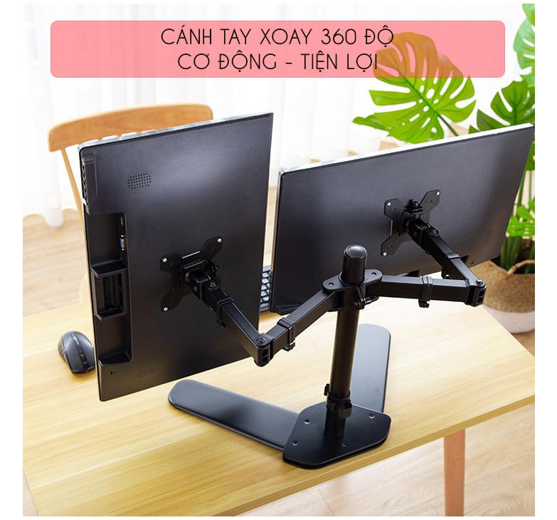Giá treo 2 màn hình M042 Ergotek (EZ42) đặt bàn (17-27inch) 4