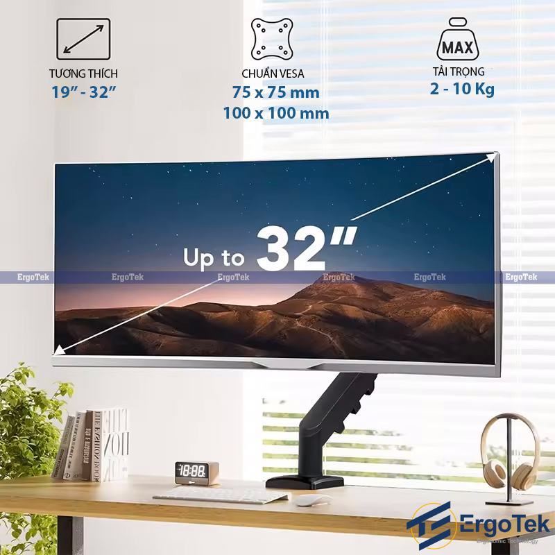 Giá treo màn hình Ergotek EZ90 Pro (19-32 inch)