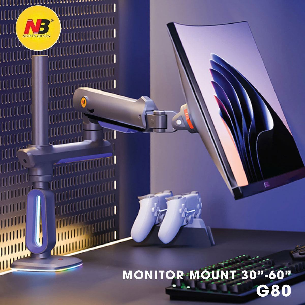 gia-treo-man-hinh-north-bayou-g80-led-rgb-mo-ta-1 Giá Treo Màn Hình North Bayou G80 Màu Đen Xám , Led RGB