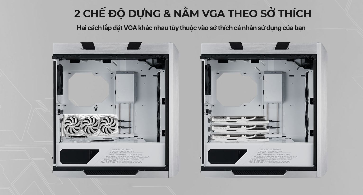 Vỏ case ASUS ROG Strix Helios GX601 White Edition (Mid Tower/Màu Trắng)