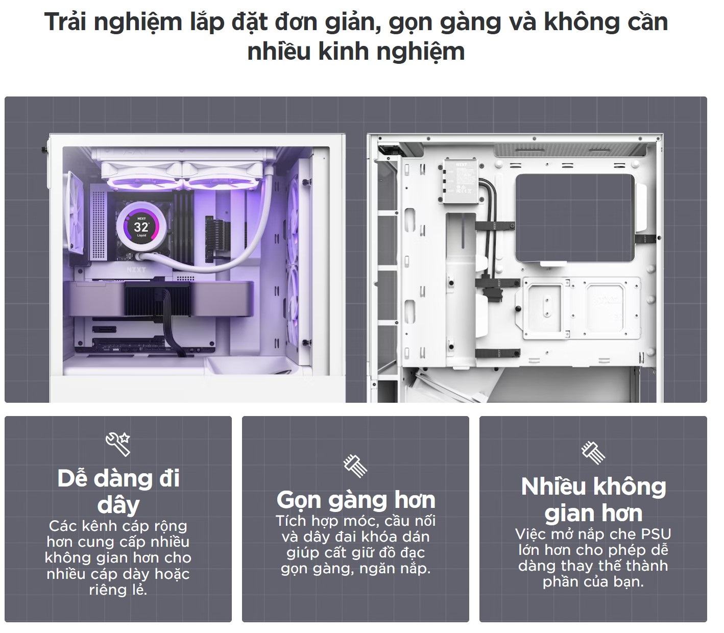 h5-flow-mota4 Vỏ máy tính NZXT H5 Flow Black (Mid Tower/Màu Đen)
