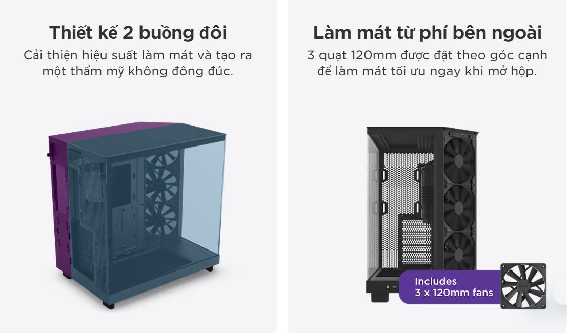 Vỏ máy tính NZXT H6 FLOW RGB  Vỏ máy tính NZXT H6 FLOW RGB  Vỏ máy tính NZXT H6 FLOW RGB  Vỏ máy tính NZXT H6 FLOW RGB