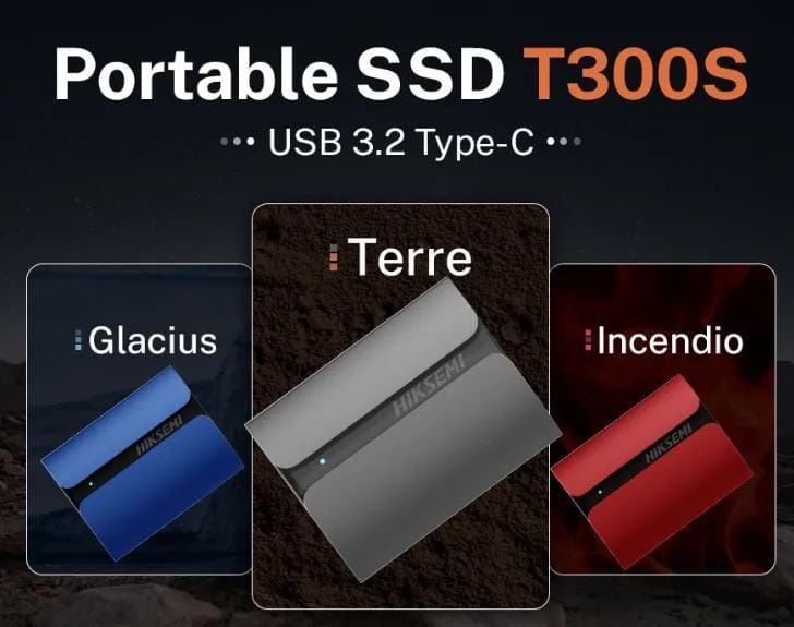 Ổ cứng di động Hiksemi Portable Shield SSD T300S Incendio 1TB USB3.1,Type C Màu Đỏ