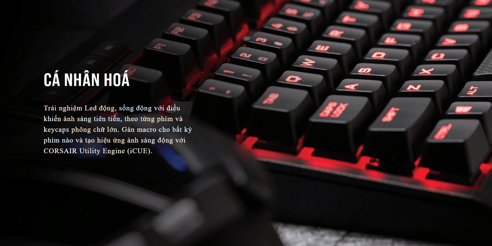 Bàn phím cơ Corsair K63 Cherry MX Red (USB/Red Led) (CH-9115020-NA) 3