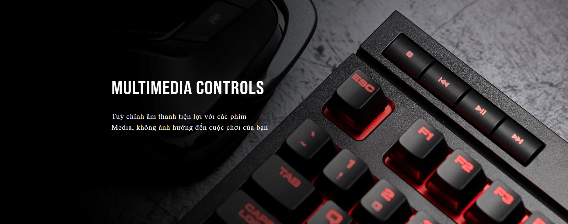 Bàn phím cơ Corsair K63 Cherry MX Red (USB/Red Led) (CH-9115020-NA) 5