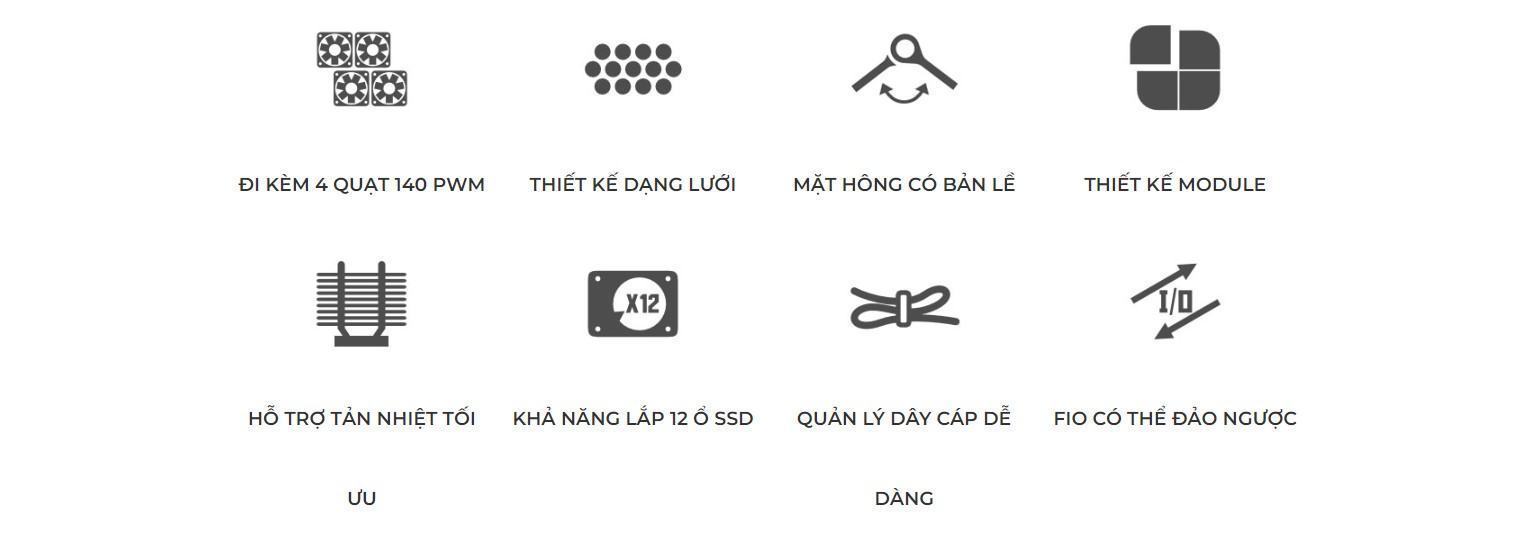 Vỏ Case LIAN-LI LANCOOL III RGB MESH WHITE ( Full Tower/Màu Trắng/Kèm sẵn 3 Fan ARGB 140mm + 1 Fan PWM 140mm/ Type C)