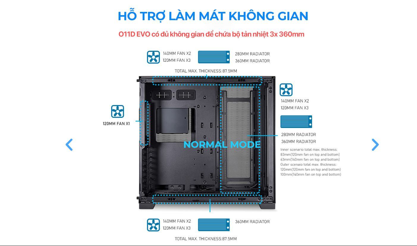 Vỏ Case LIAN-LI PC - O11 Dynamic Evo Black (Mid Tower/Màu Đen ) 