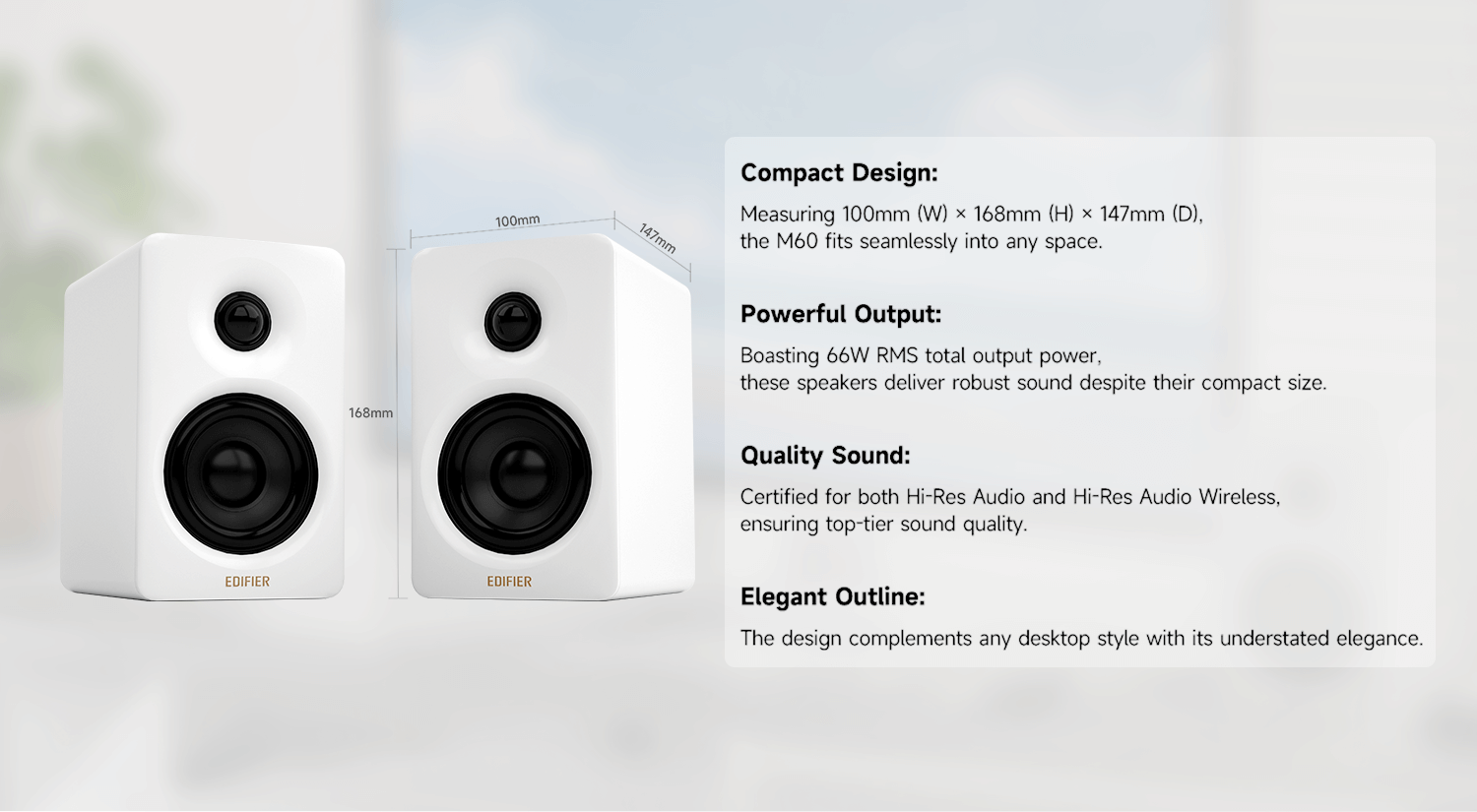 Loa bookshelf Edifier M60 Bluetooth - Màu đen 2