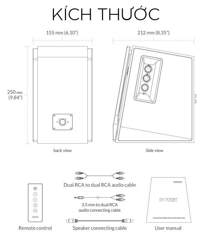 Loa Edifier R1700BT - Màu trắng - 2.0