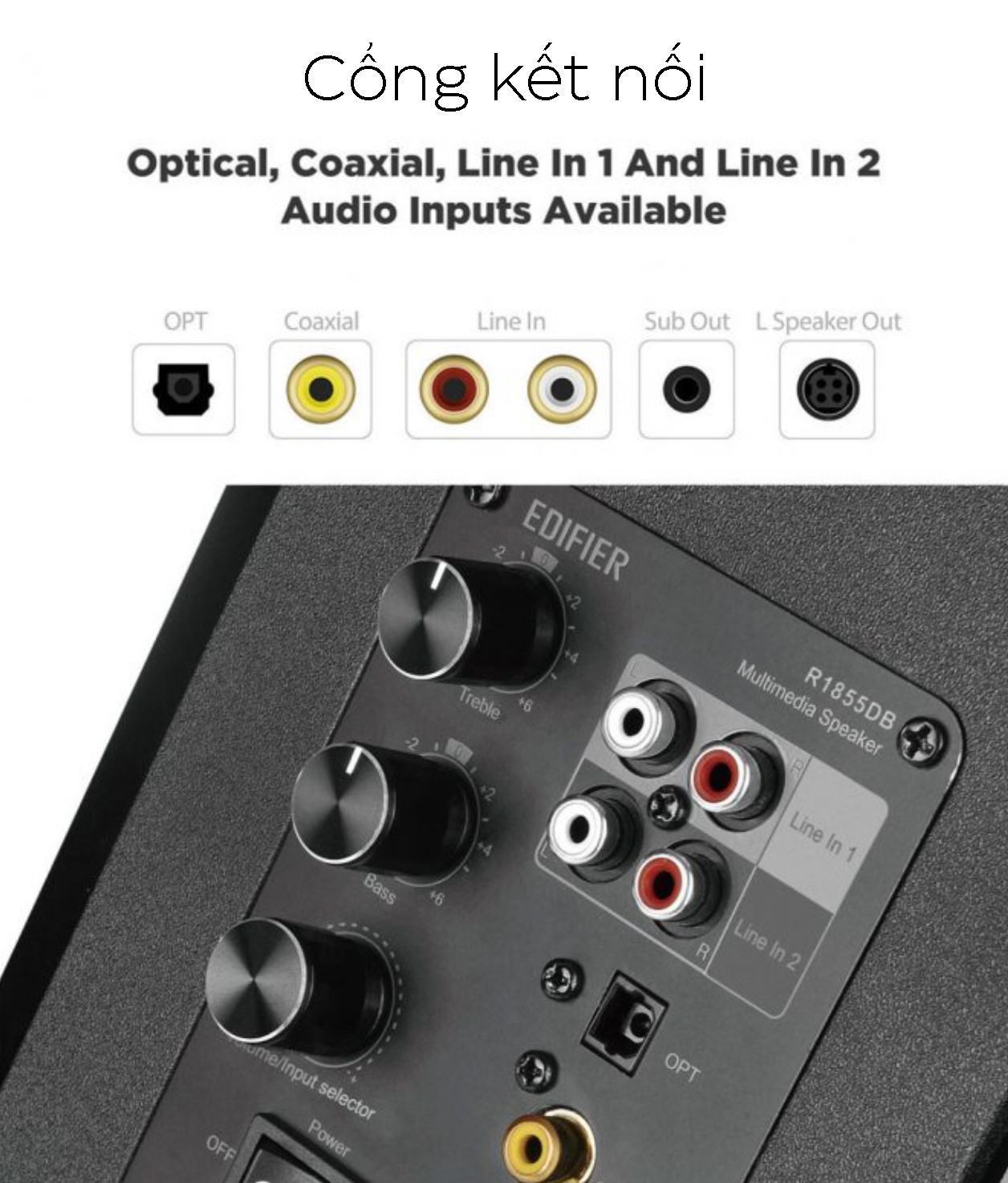 Loa Edifier R1855DB - 2.0 - Màu đen nhám