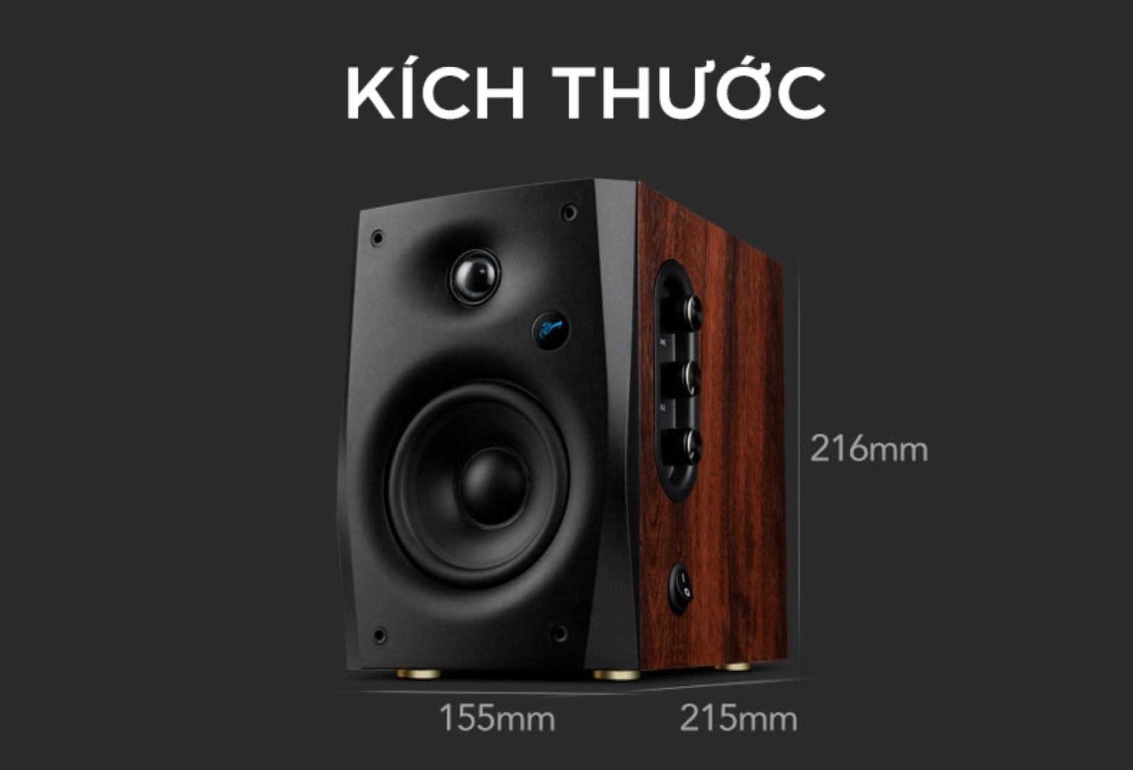 Loa HiVi Swan D1100 - Bản quốc tế - Màu nâu đậm