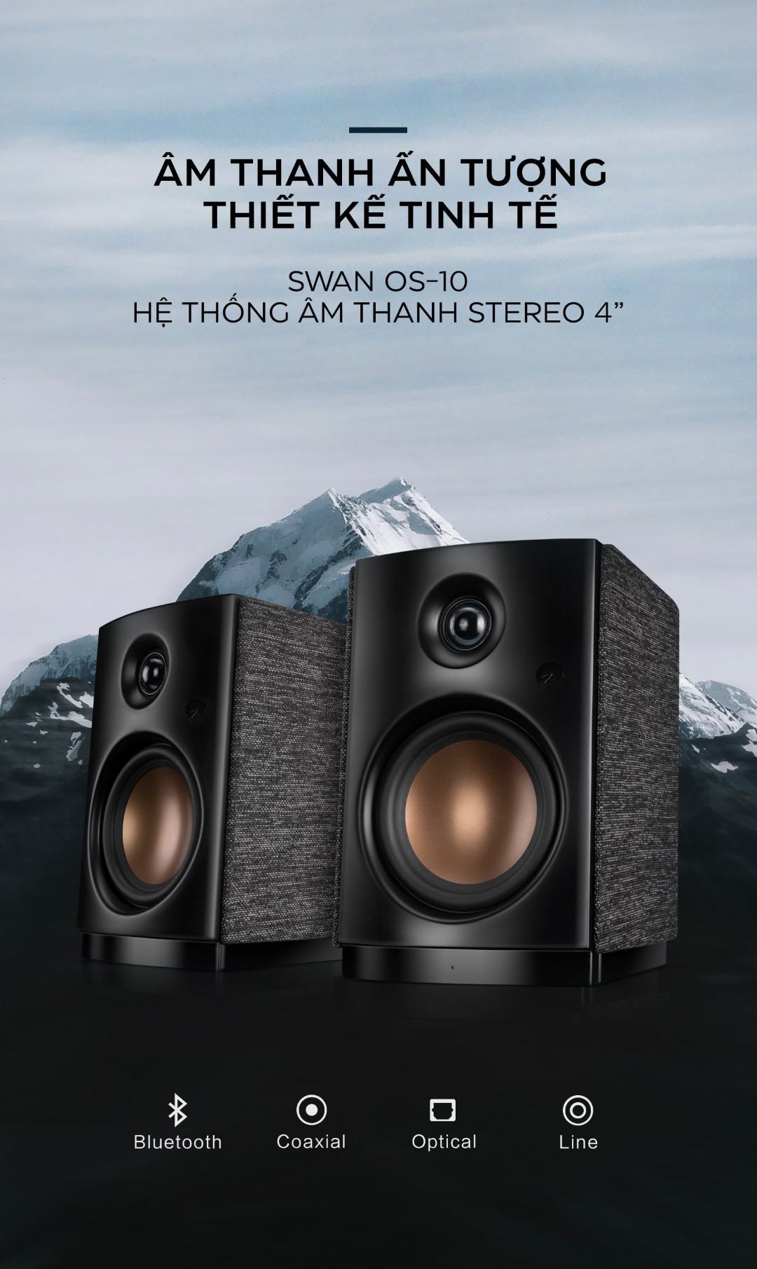 Loa HiVi Swan OS-10 - Bản quốc tế - Màu đen - 2.0