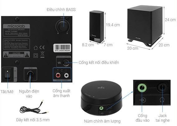 Loa Microlab M600BT Bluetooth 2.1