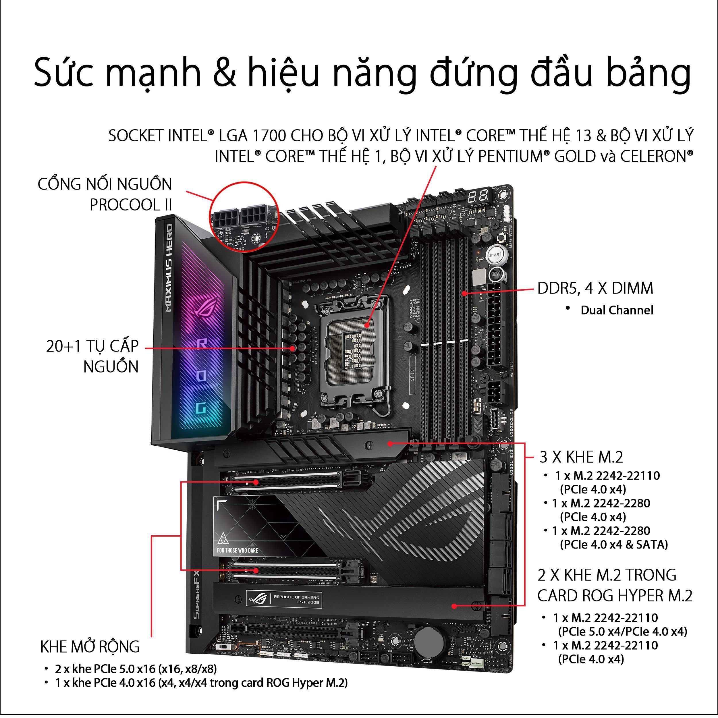 Mainboard ASUS ROG MAXIMUS Z790 HERO
