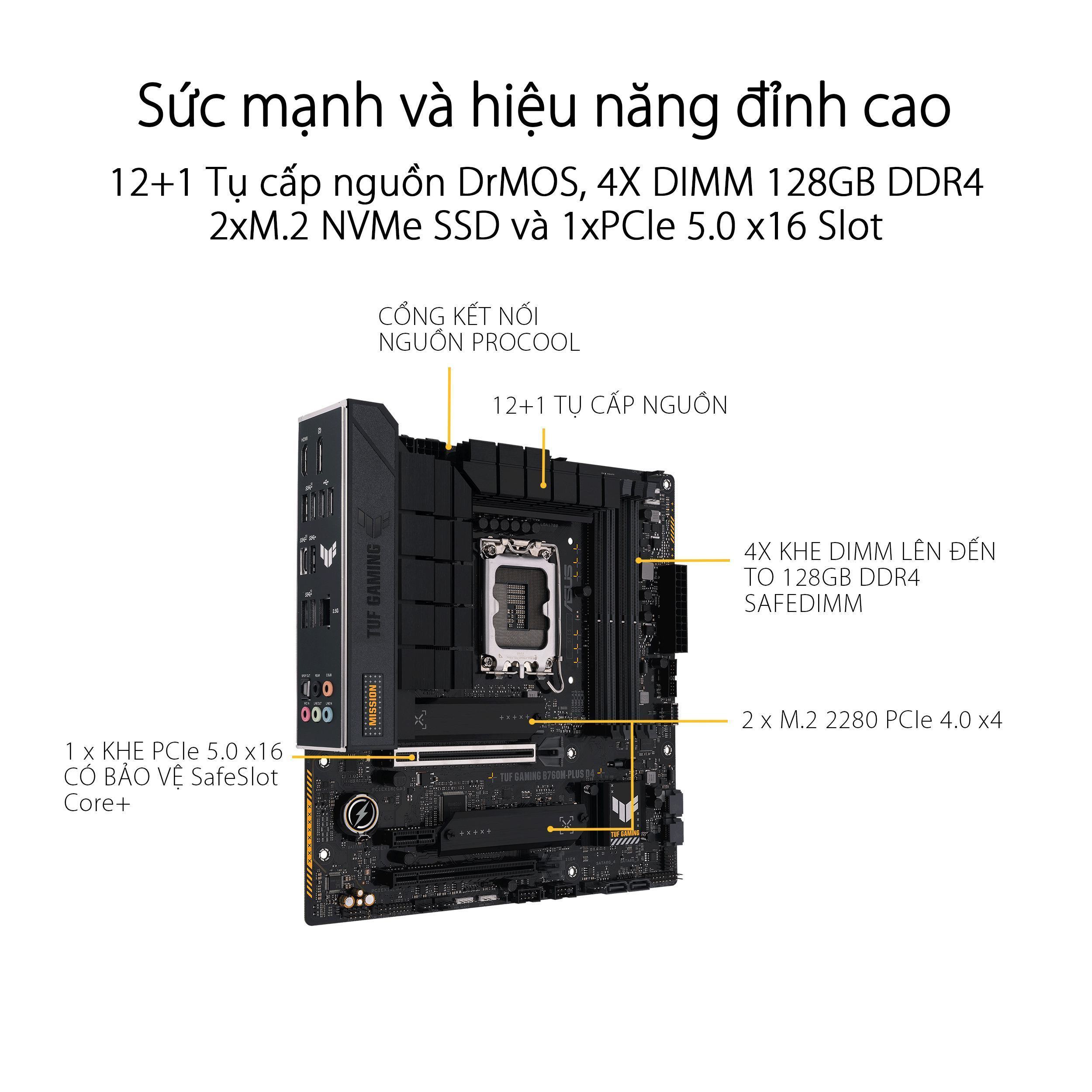 Mainboard ASUS TUF GAMING B760M-PLUS D4