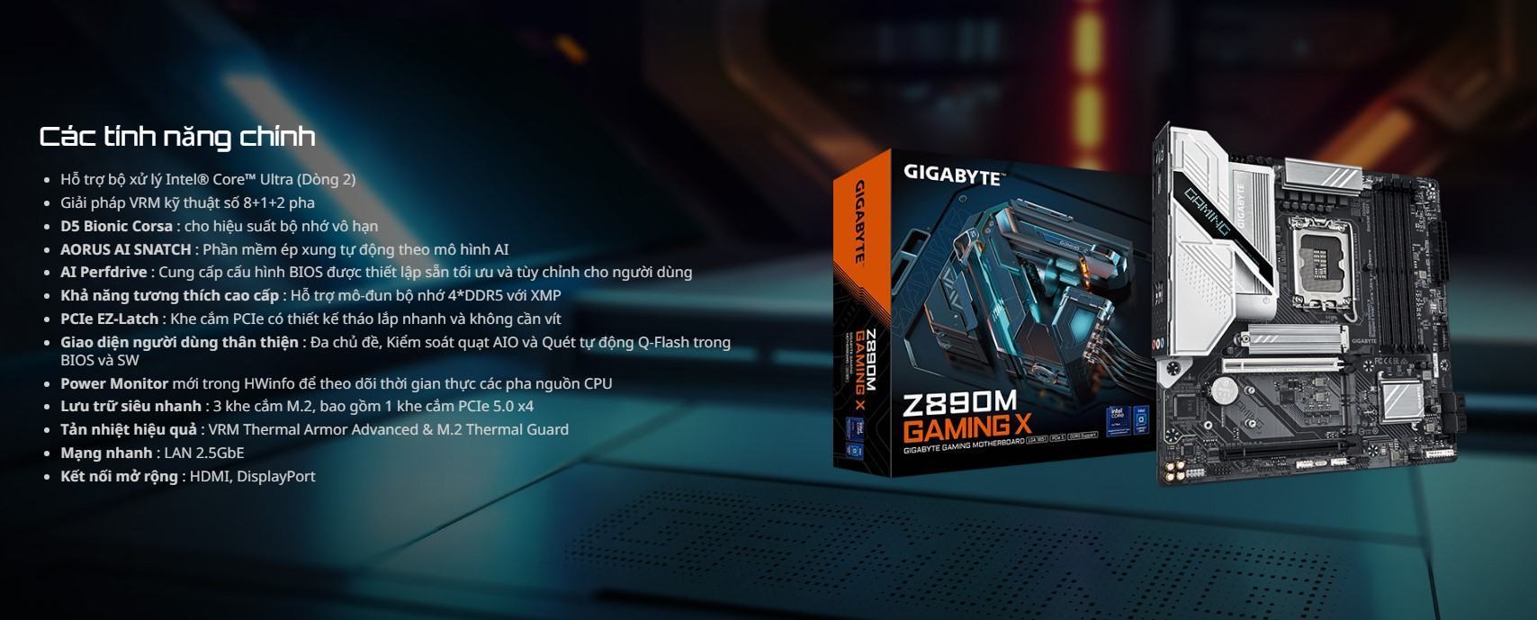 mainboard gigabyte z890m gaming