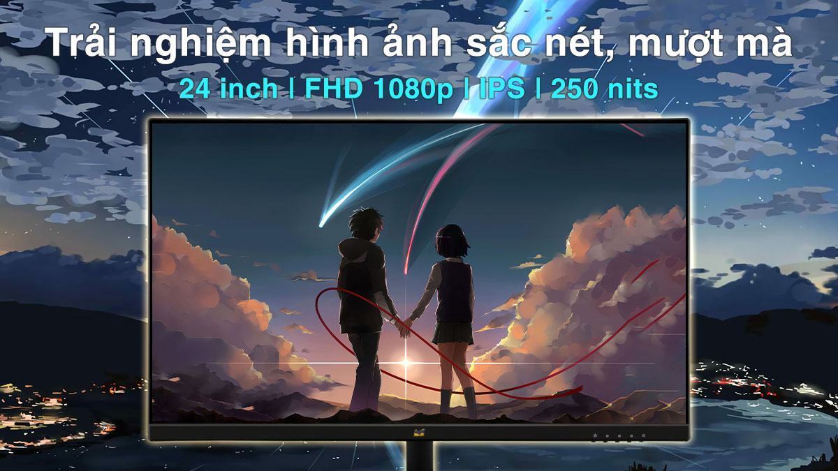 ViewSonic VA2436-H mang lại hình ảnh sắc nét, mượt mà