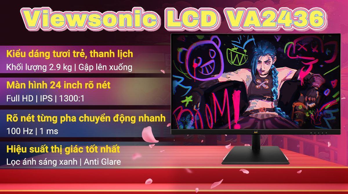 ViewSonic VA2436-H: Sự lựa chọn hoàn hảo cho công việc và giải trí