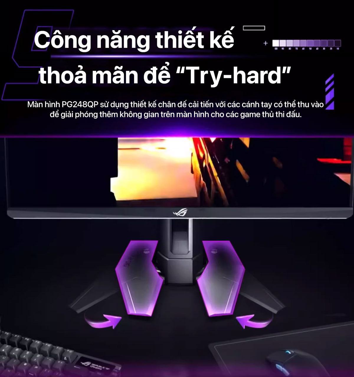 Thiết kế của Màn hình ASUS ROG Swift Pro PG248QP LMC