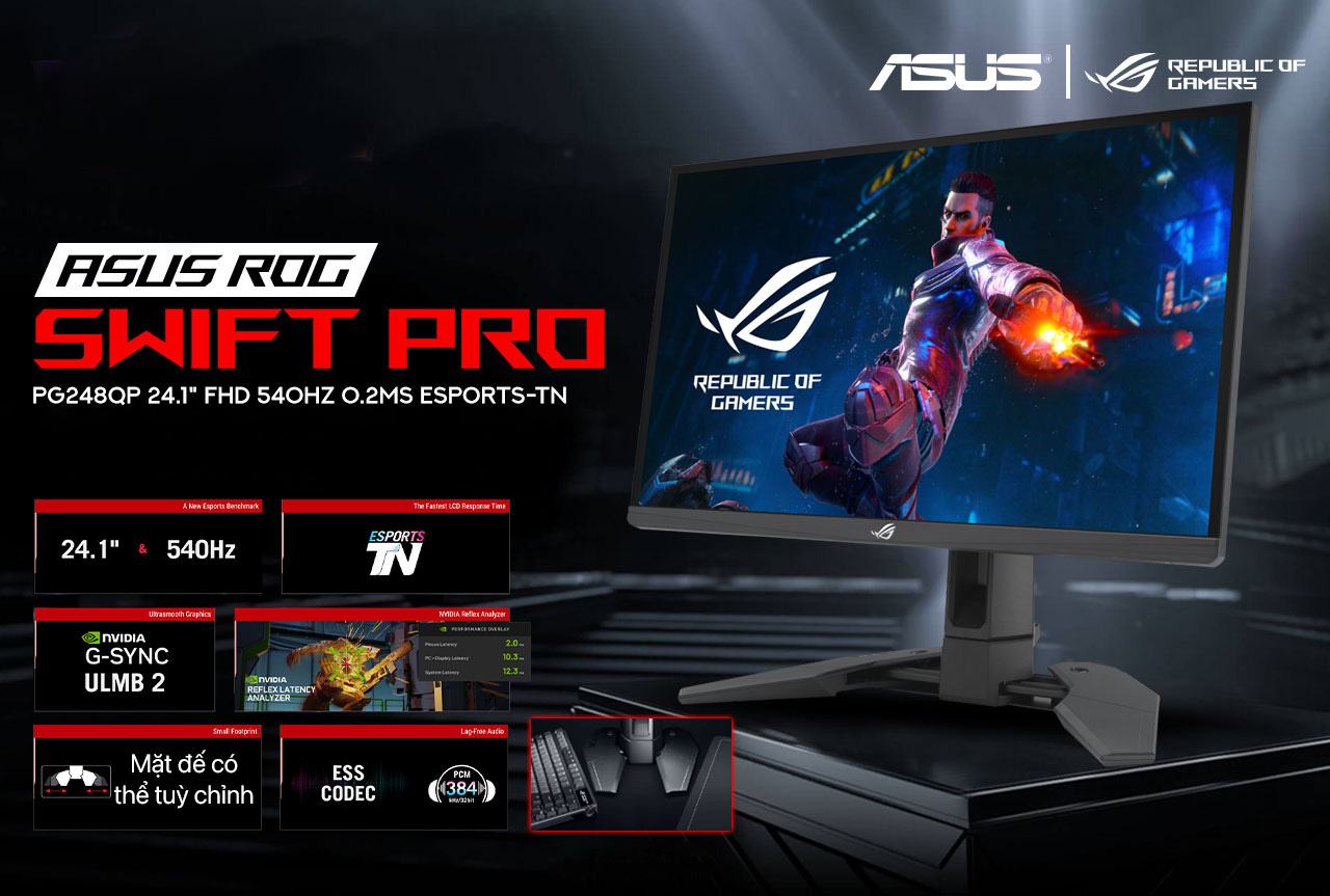 Màn hình ASUS ROG Swift Pro PG248QP LMC