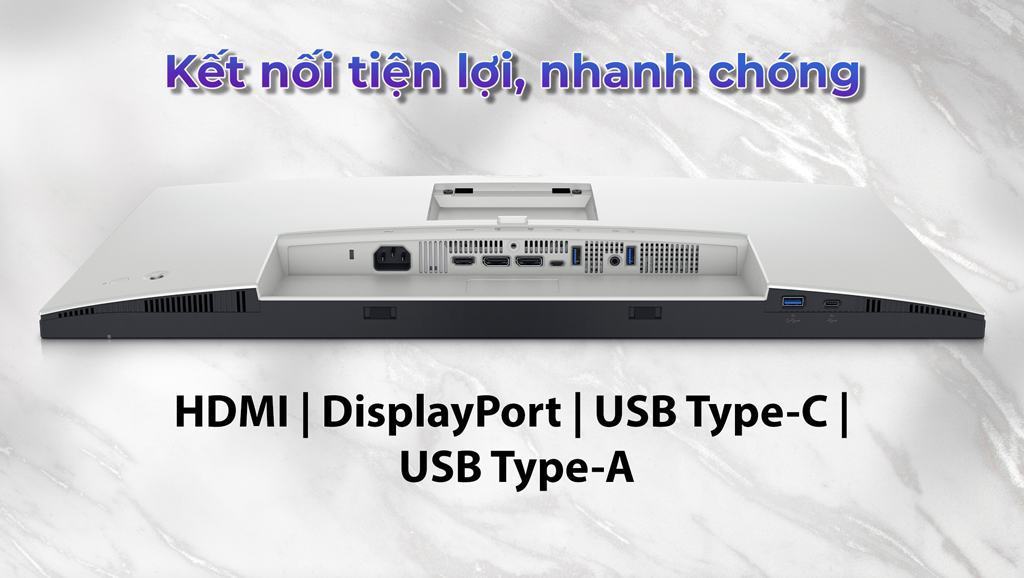 man hinh dell u2724d mo ta ket noi