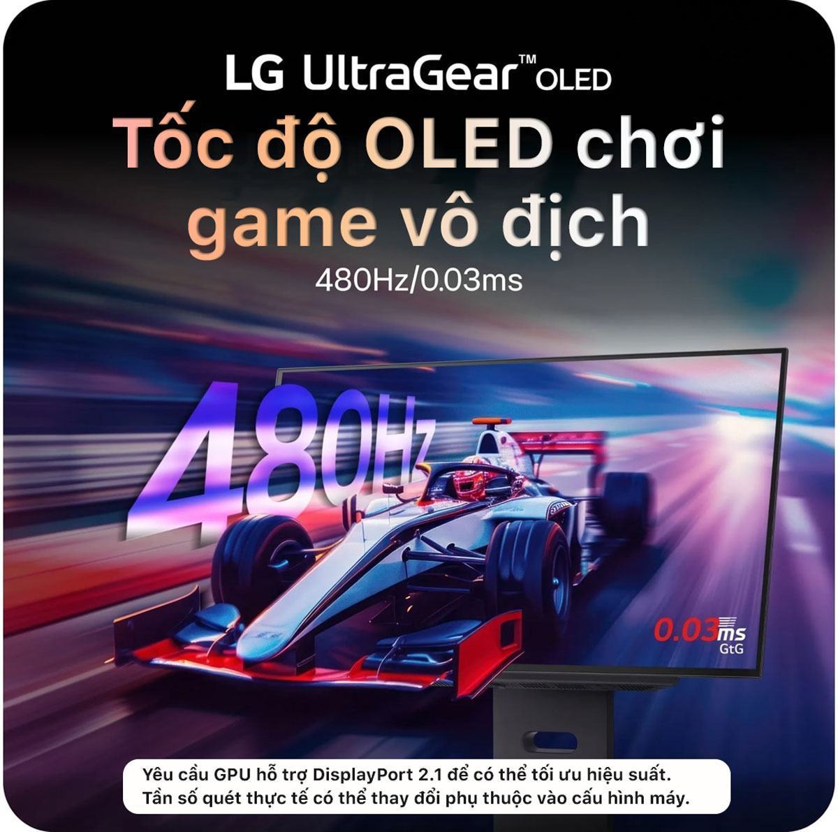 Tốc độ làm mới của LG 27GX790A đạt 480Hz siêu nhanh, hình ảnh mượt mà