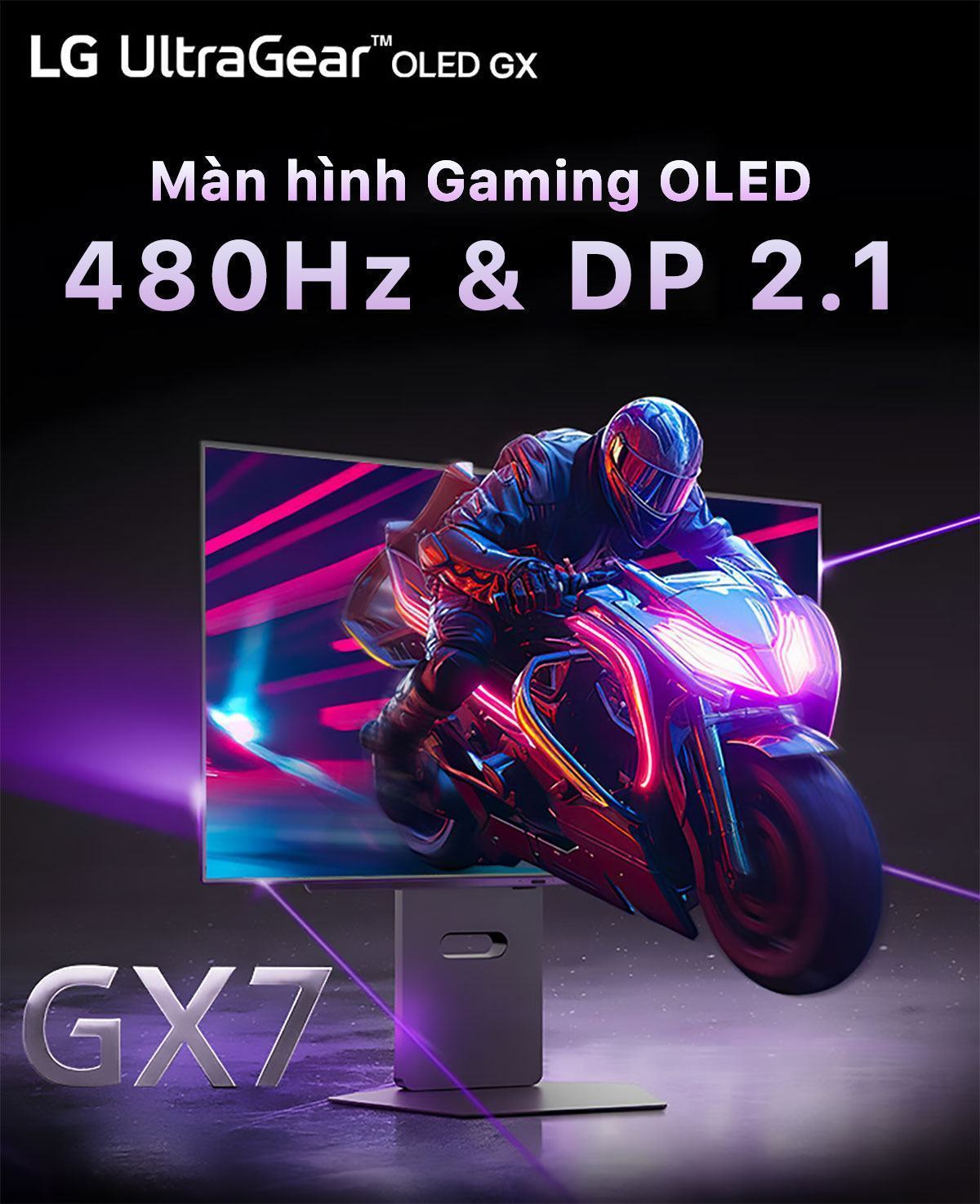 LG UltraGear 27GX790A là chiếc màn hình gaming OLED 2K QHD đầu tiên sở hữu tần số quét 480Hz, thời gian phản hồi 0.03ms