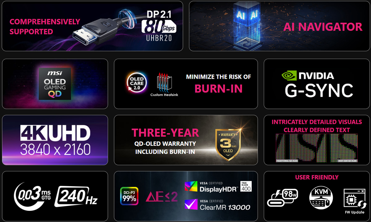 Màn hình gaming MSI MPG 322URX QD-OLED