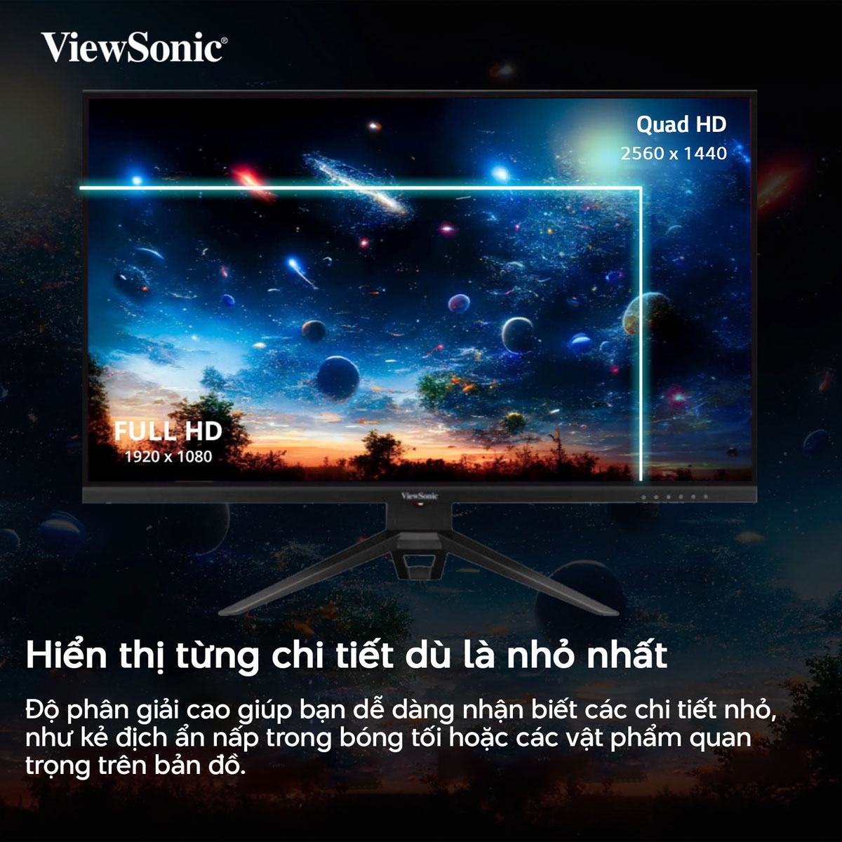 Viewsonic VX3219-2K-Pro-2 sở hữu độ phân giải 2K QHD chi tiết