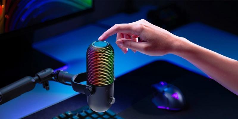microphone razer seiren v3 chroma rgb usb microphone with tap to mute frml packaging rz19 05060100 r3m1 5
