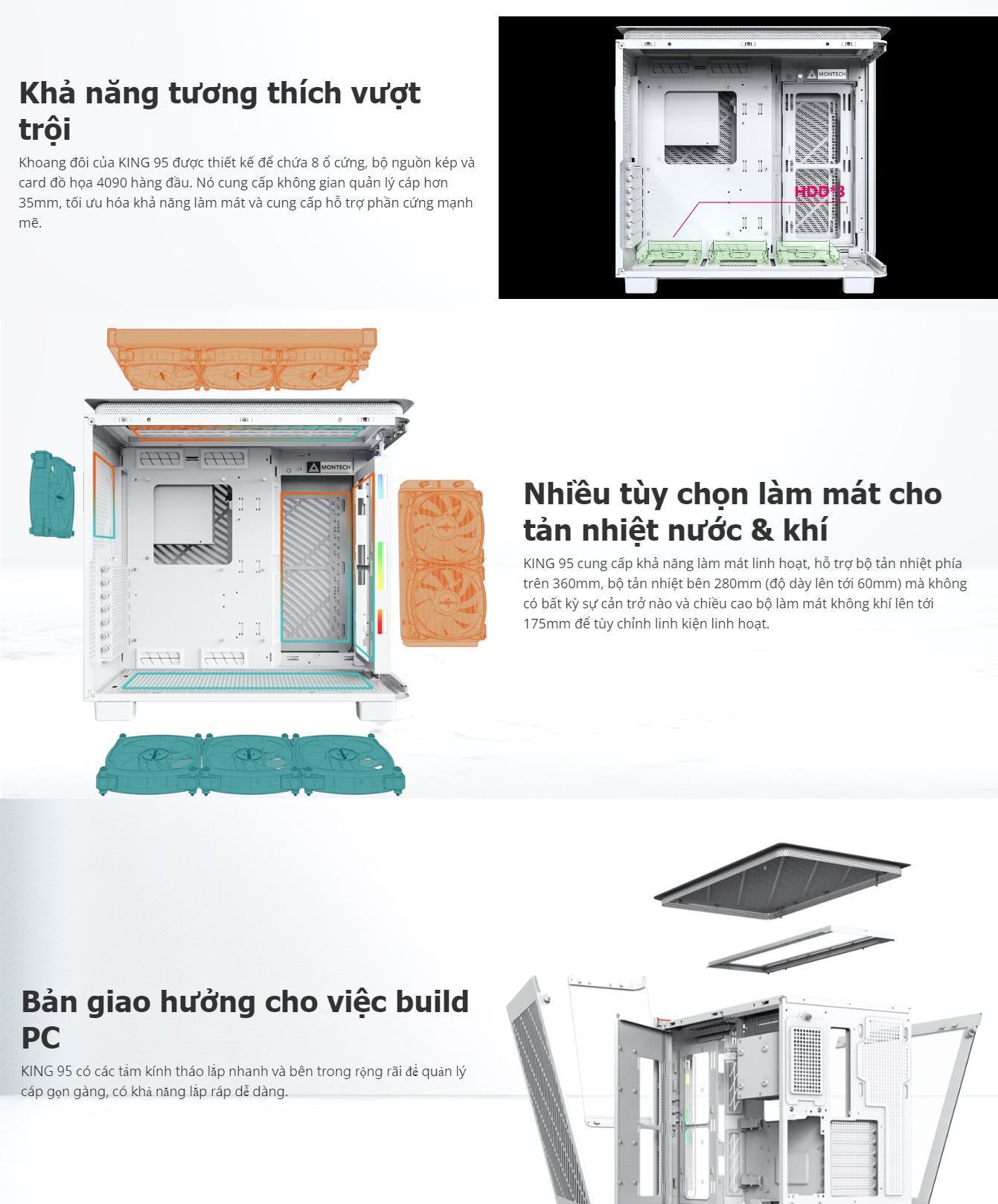 Vỏ Case MONTECH KING 95 PRO BLUE