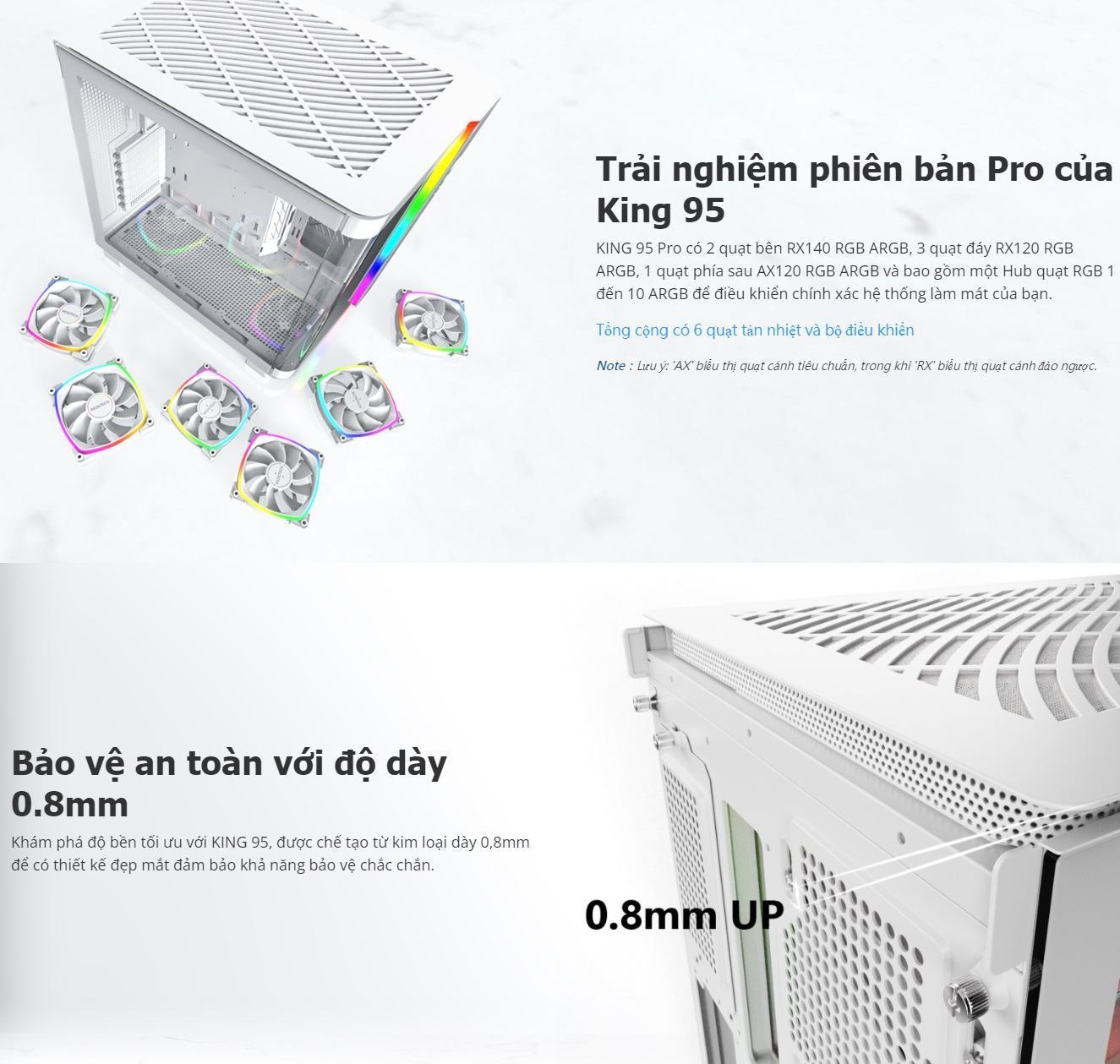 Vỏ Case MONTECH KING 95 PRO BLUE