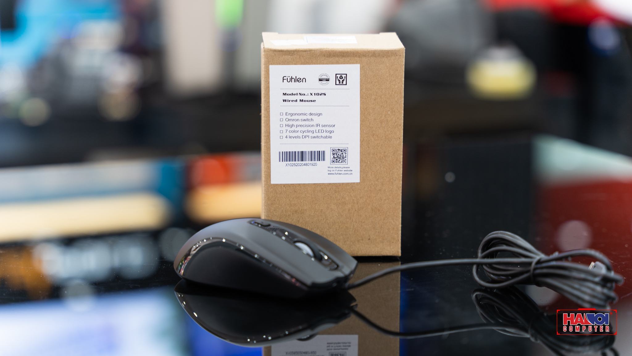 Chuột Fuhlen X102S Optical Black USB