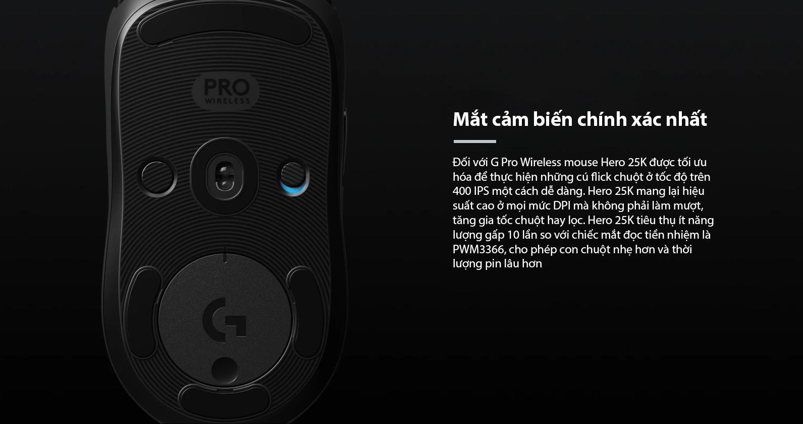 Chuột game không dây Logitech G Pro Wireless (USB/RGB/Đen) (910-005274) 3