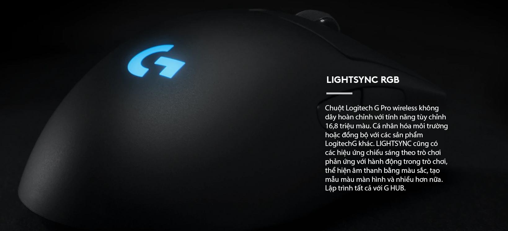 Chuột game không dây Logitech G Pro Wireless (USB/RGB/Đen) (910-005274) 6