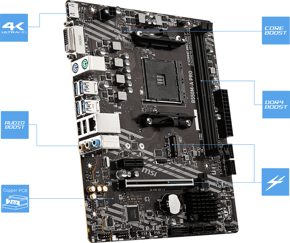 msi-b550m-a-pro-hero b550m-a pro motherboard