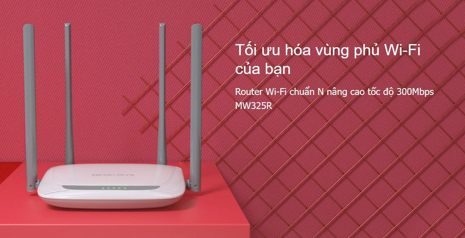 Bộ Phát Wifi Mercusys MW325R Chuẩn Tốc Độ 300Mbps