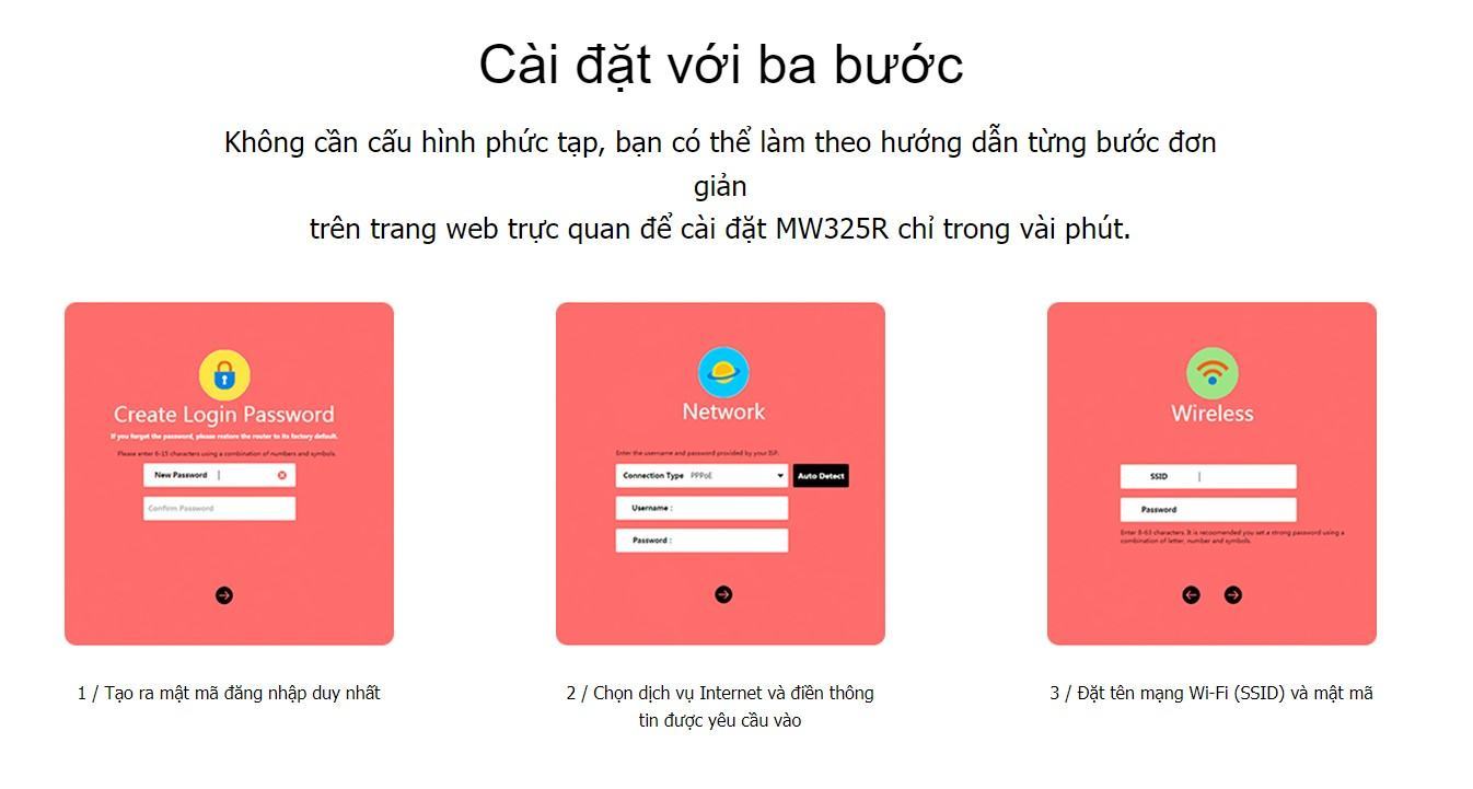 Bộ Phát Wifi Mercusys MW325R Chuẩn Tốc Độ 300Mbps