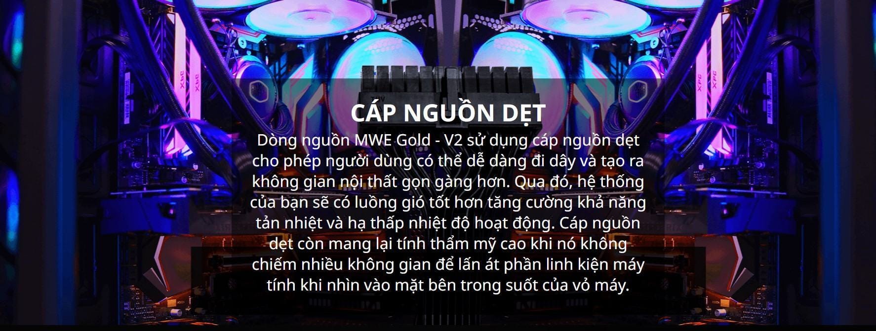 Nguồn máy tính Cooler Master MWE GOLD 850 - V2  850W ( 80 Plus Gold/Màu Đen/Full Modular