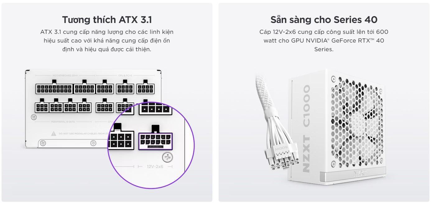 nguon-may-tinh-nzxt-c1000-gold-atx-32 Thiết kế Full Modular tiện lợi