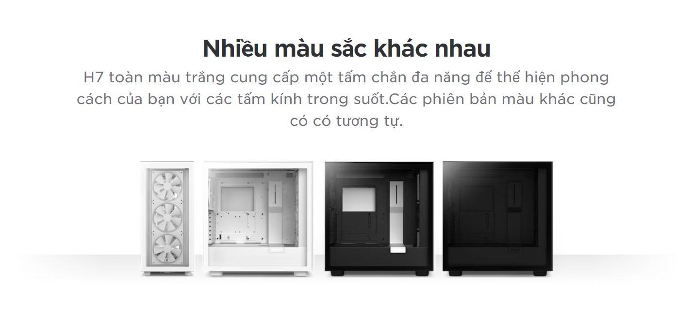 Vỏ máy tính NZXT H7 Base Black  (Mid Tower/Màu Đen)