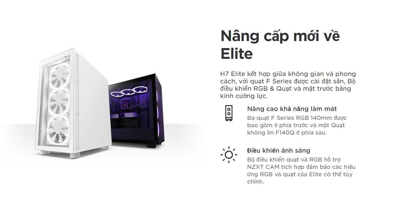 Vỏ máy tính NZXT H7 Base Black  (Mid Tower/Màu Đen) 