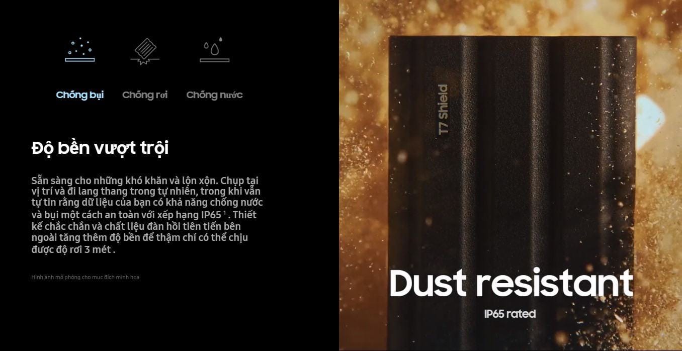 Ổ cứng gắn ngoài SSD Samsung T7 Portable Shield