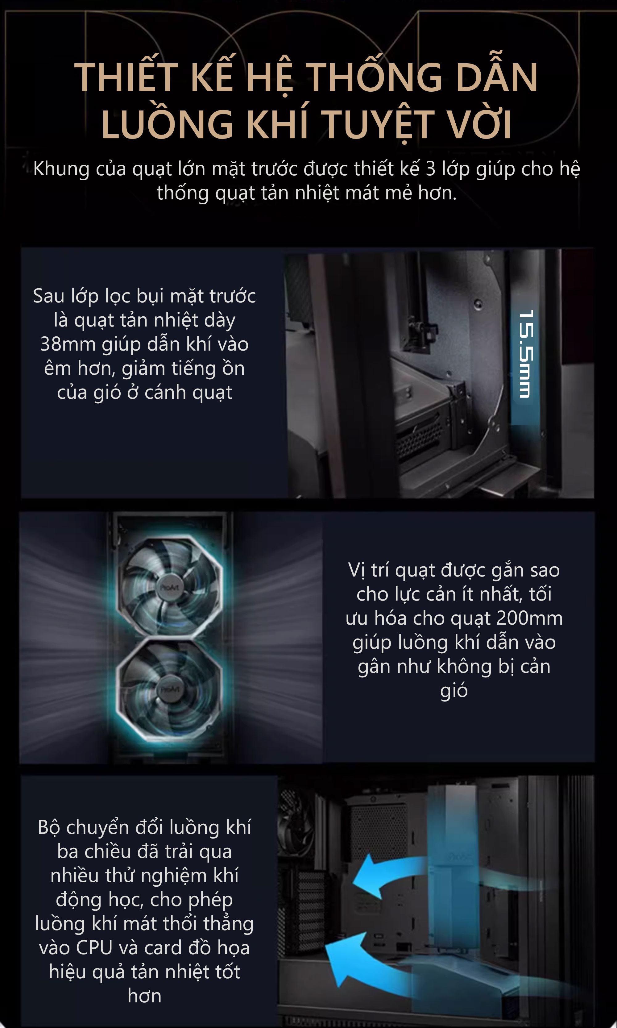 Vỏ Case Asus PA602 ProArt (eATX/Full Tower/ Màu Đen)