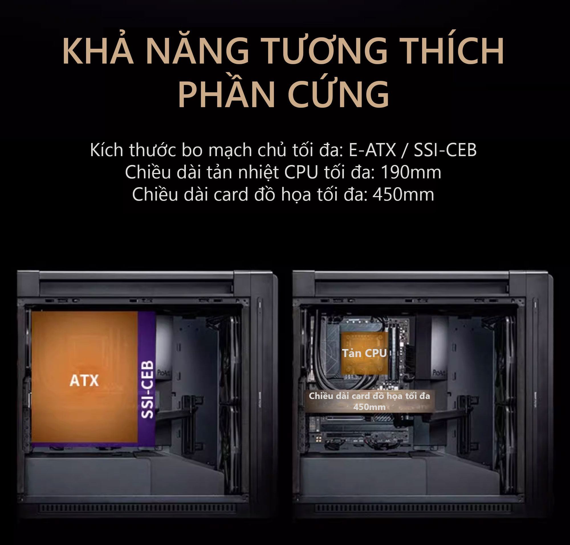 Vỏ Case Asus PA602 ProArt (eATX/Full Tower/ Màu Đen)