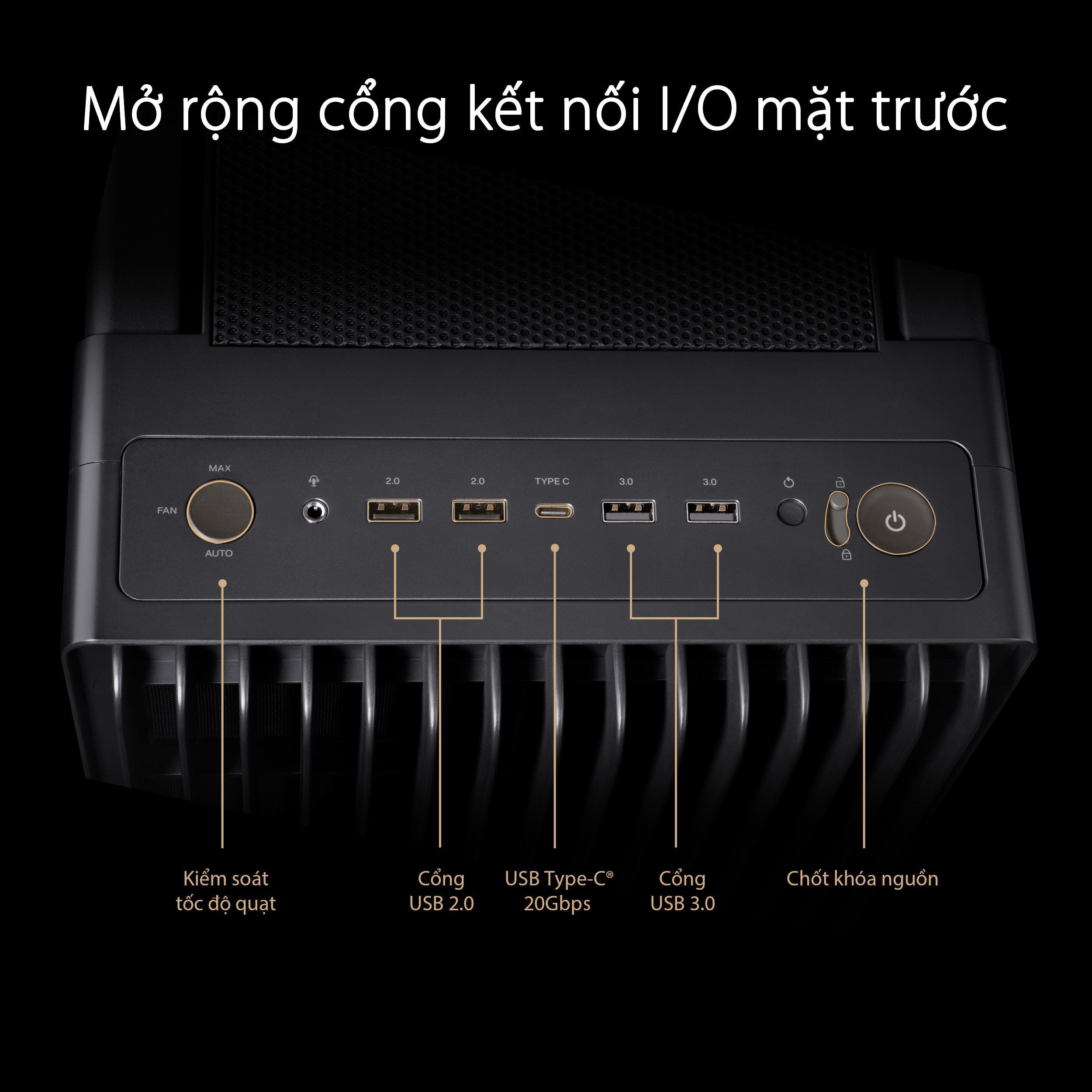 Vỏ Case Asus PA602 ProArt (eATX/Full Tower/ Màu Đen)