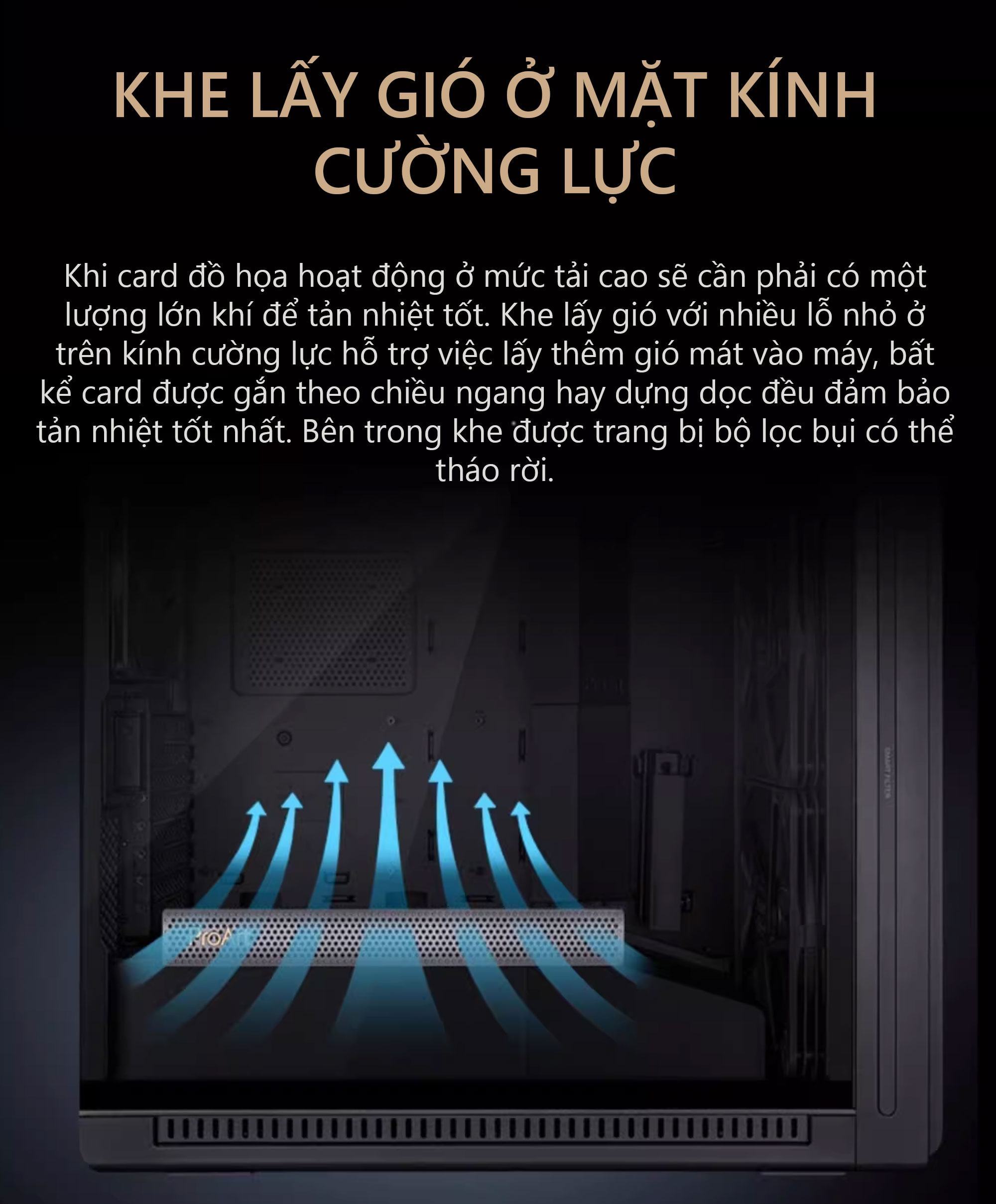 Vỏ Case Asus PA602 ProArt (eATX/Full Tower/ Màu Đen)